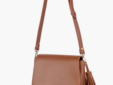 Envy Hold - Brown foldover saddle bag on Sale