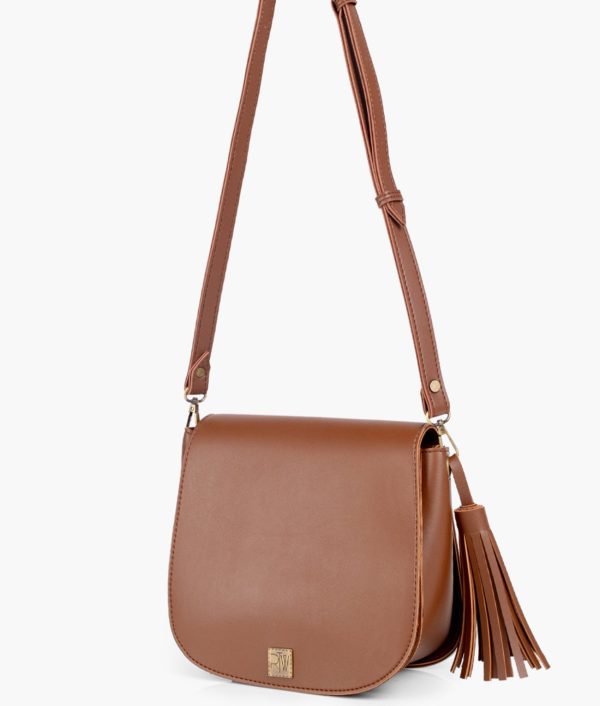 Envy Hold - Brown foldover saddle bag on Sale