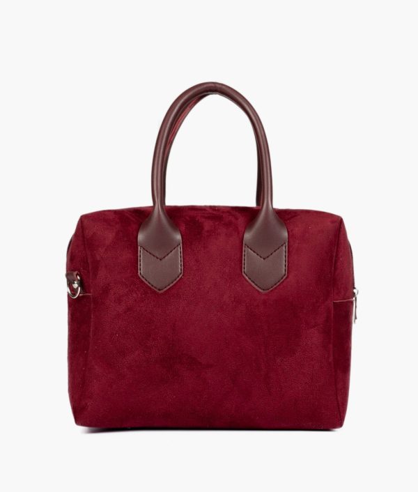 Envy Hold - Burgundy suede mini bowling bag Supply