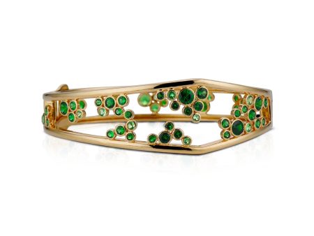 Aerial Bubble, 18K Yellow Gold + Tsavorites Bangle Online Sale