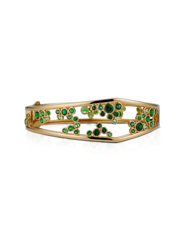 Aerial Bubble, 18K Yellow Gold + Tsavorites Bangle Online Sale