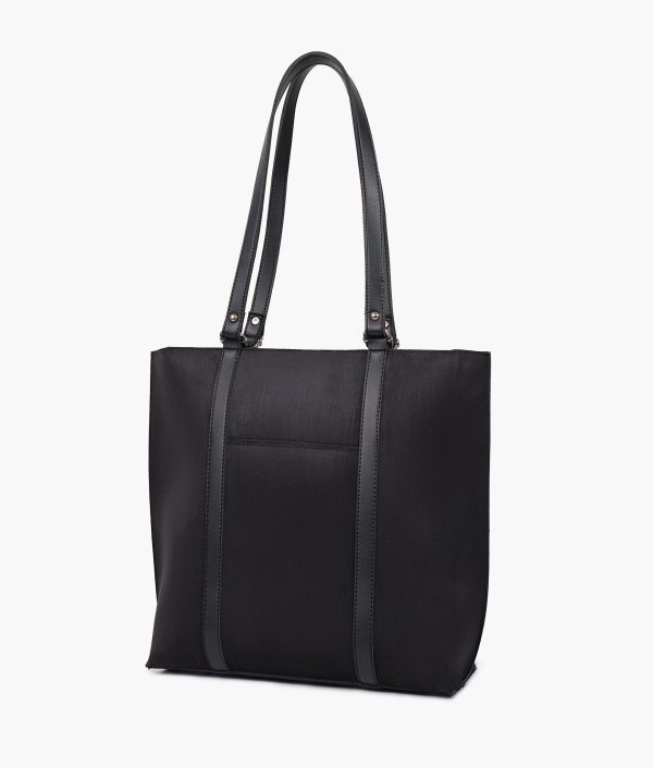 Envy Hold - Black suede double-handle tote bag Sale