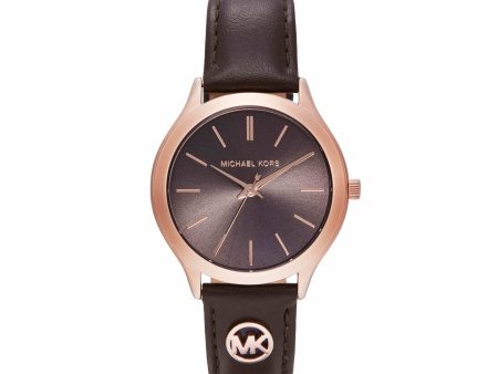 Michael Kors Slim Runway Brown Analogue Watch MK7489 on Sale