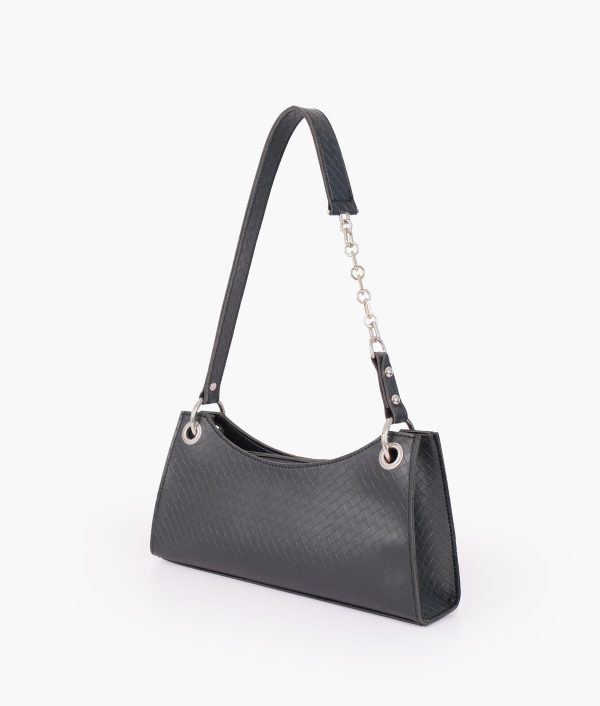 Envy Hold - Black weaved elongated chain handle purse Online now