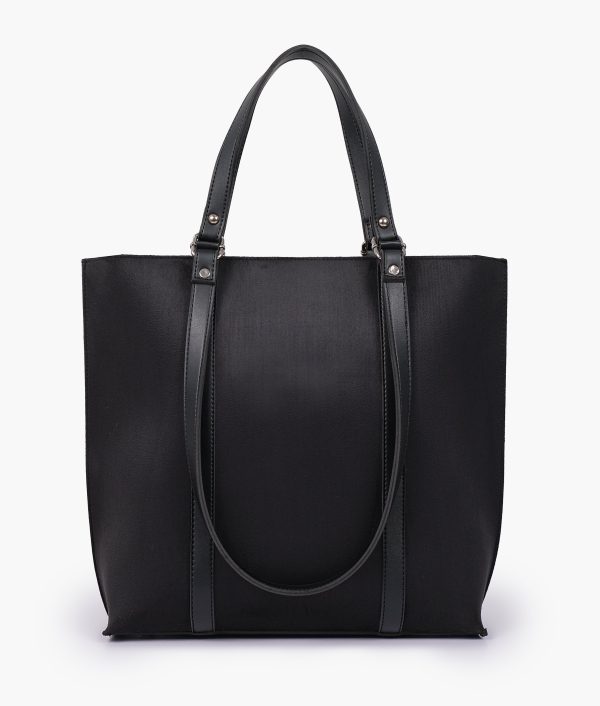 Envy Hold - Black suede double-handle tote bag Sale