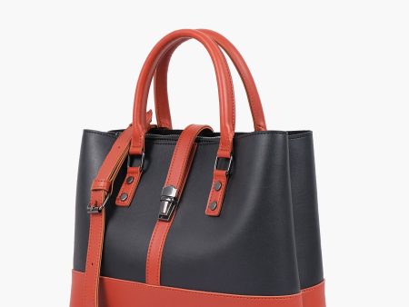 Envy Hold - Black and rust multi-compartment shoulder bag Online Hot Sale