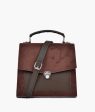 Envy Hold - Dark brown suede push-lock messenger bag Online Sale