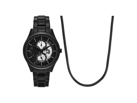 Armani Exchange Black Chronograph Watch AX7160SET Supply