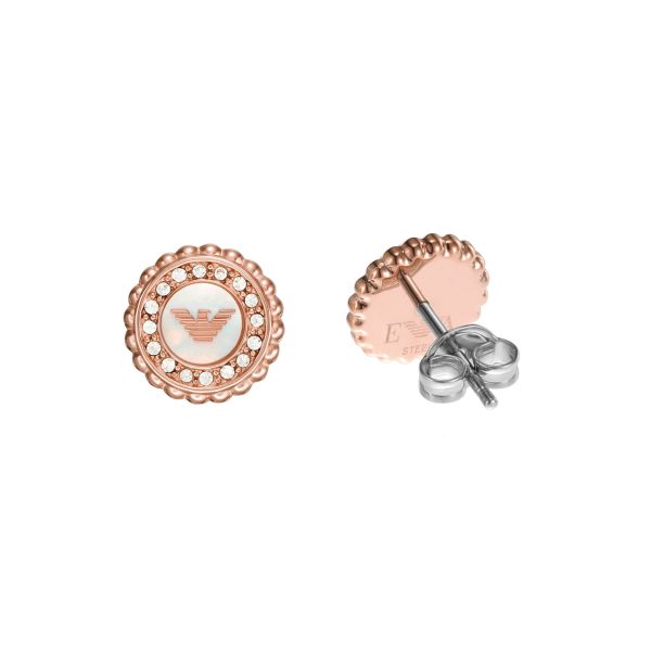 Emporio Armani Rose Gold-Tone Earring Online Hot Sale