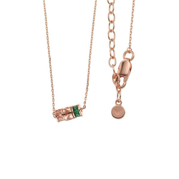 Emporio Armani Rose Gold Tone Pendant Online Sale