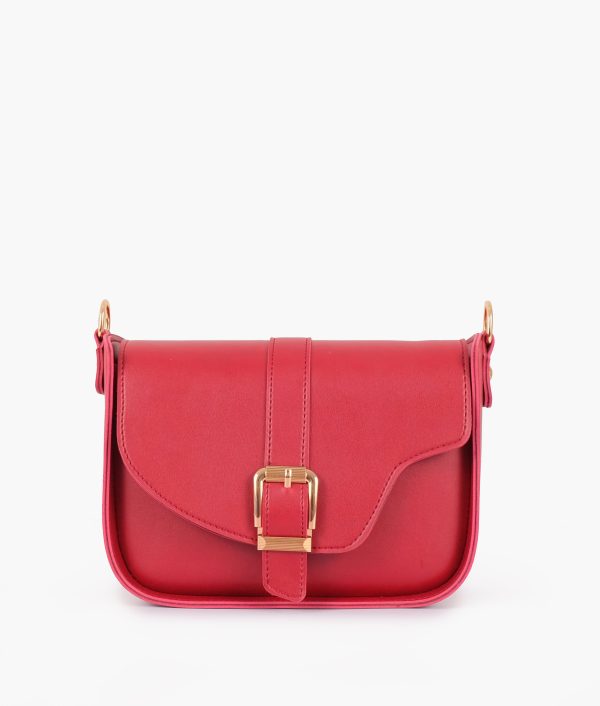 Envy Hold - Maroon saddle buckle bag Hot on Sale