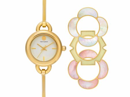 Tory Burch The Kira Gold Tone Analogue Watch TBW6020SET For Discount