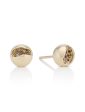 Solar, 18K Yellow Gold + Champagne Diamond Studs For Cheap