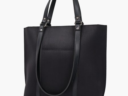 Envy Hold - Black suede double-handle tote bag Sale