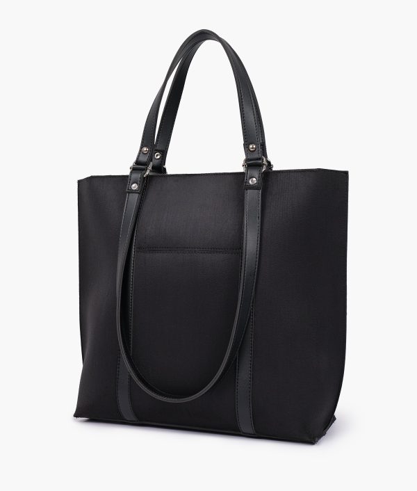 Envy Hold - Black suede double-handle tote bag Sale