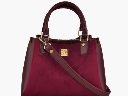 Envy Hold - Burgundy suede mini bag Hot on Sale