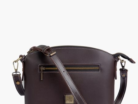 Envy Hold - Dark brown dome cross-body bag Discount