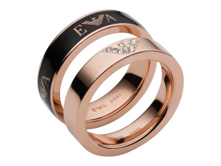 Emporio Armani Rose Gold-Tone Ring EGS2843221 Online now