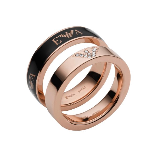 Emporio Armani Rose Gold-Tone Ring EGS2843221 Online now