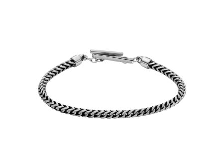 Diesel D Logo Silver Tone Bracelet DX1551040 Online Sale