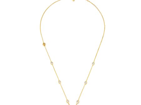 Michael Kors 14K Gold Sterling Silver Station Necklace MKC1714CZ710 Online