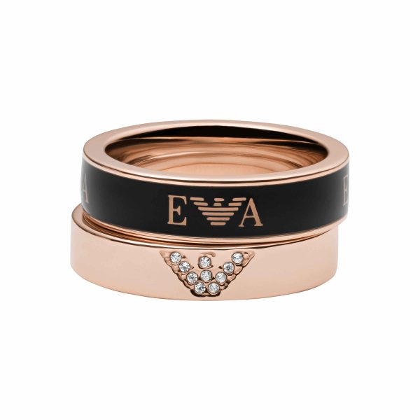 Emporio Armani Rose Gold-Tone Ring EGS2843221 Online now