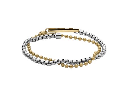 Diesel D Logo Two Tone Bracelet DX1570931 Hot on Sale