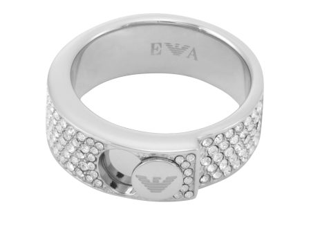 Emporio Armani Silver Tone Ring EGS3091040 Sale