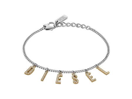 Diesel Font Two Tone Bracelet DX1547931 Sale