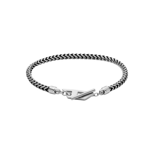 Diesel D Logo Silver Tone Bracelet DX1551040 Online Sale