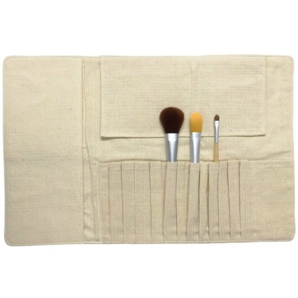 Makeup Brush Kit (Roll-up Bag and 5 Brushes) Online