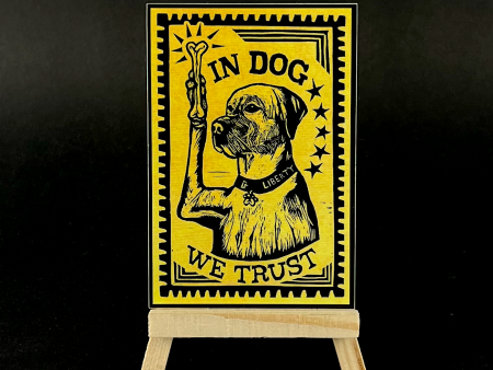 In Dog We Trust - sticker For Sale