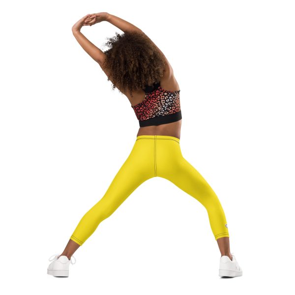 Active Days, Vibrant Ways: Girls  Solid Workout Leggings - Golden Sun Cheap