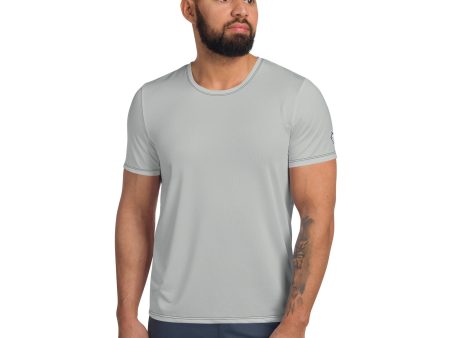 Classic Design Men s Rash Guard - Short Sleeve Solid Color Performance Wear - Smoke on Sale