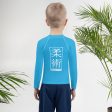 Kid s Boys Long Sleeve BJJ Rash Guard Jiu-Jitsu 005 - Cyan Online Hot Sale