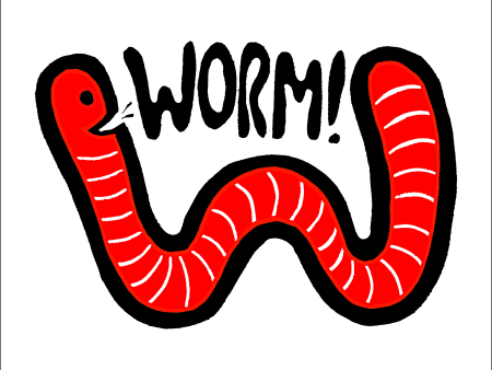 WORM! (8.5 x 11 ) color print on Sale