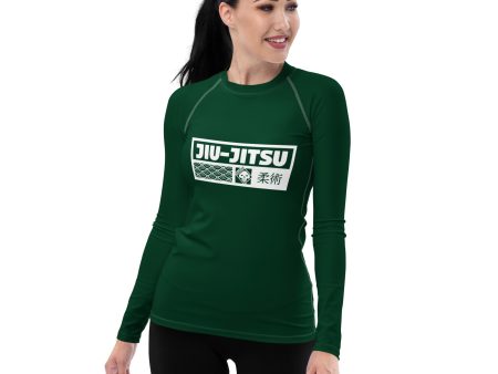 Womens Long Sleeve BJJ Rash Guard - Jiu-Jitsu 008 - Sherwood Forest For Cheap