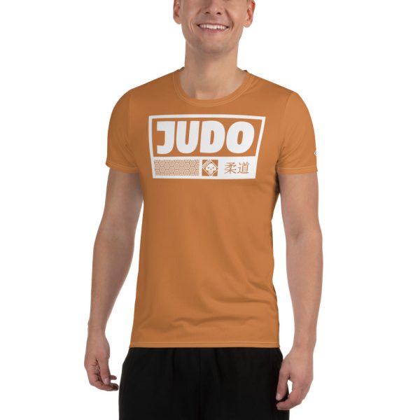 Short Sleeve Judo Rash Guard - Men s High-Performance Wear - Raw Sienna Online