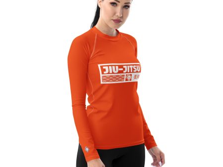 Womens Long Sleeve BJJ Rash Guard - Jiu-Jitsu 012 - Flamingo Online Hot Sale