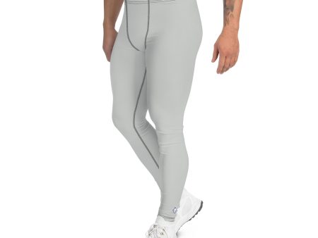 Active Chic: Men s Solid Color Workout Leggings - Smoke For Sale