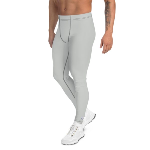 Active Chic: Men s Solid Color Workout Leggings - Smoke For Sale