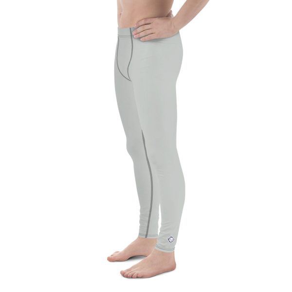 Active Chic: Men s Solid Color Workout Leggings - Smoke For Sale