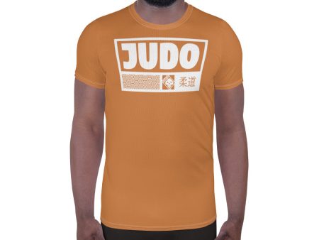 Short Sleeve Judo Rash Guard - Men s High-Performance Wear - Raw Sienna Online