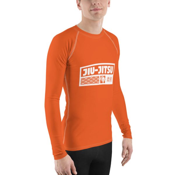 Mens Long Sleeve BJJ Rash Guard - Jiu-Jitsu 015 - Flamingo Hot on Sale