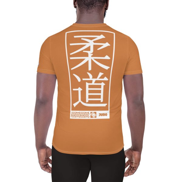 Short Sleeve Judo Rash Guard - Men s High-Performance Wear - Raw Sienna Online