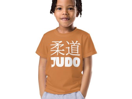 Active Lifestyle Wear: Boy s Short Sleeve Classic Judo Rash Guard - Raw Sienna Cheap