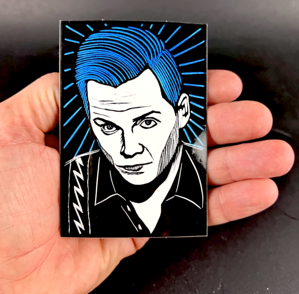 Jack White  Blue Hair  - Sticker Fashion