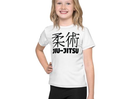 Active and Stylish: Girl s Short Sleeve Classic Jiu-Jitsu Rash Guard- Snow For Cheap