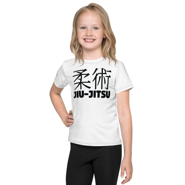 Active and Stylish: Girl s Short Sleeve Classic Jiu-Jitsu Rash Guard- Snow For Cheap