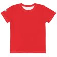 Active Boys  Essential: Short Sleeve Solid Color Rash Guard - Scarlet For Discount